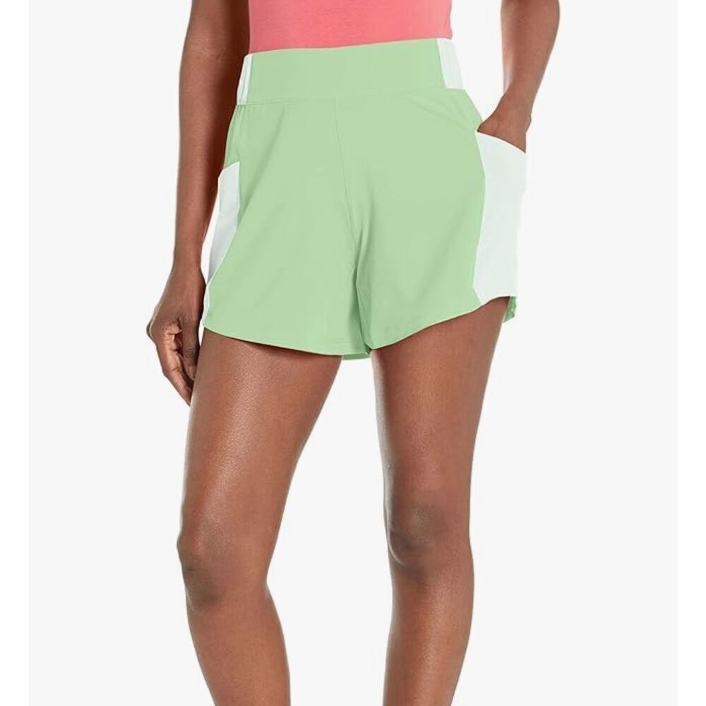 Columbia Hike Colorblock shorts with white side pockets - lime green - L